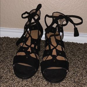 Gladiator sandal with 1 inch heel